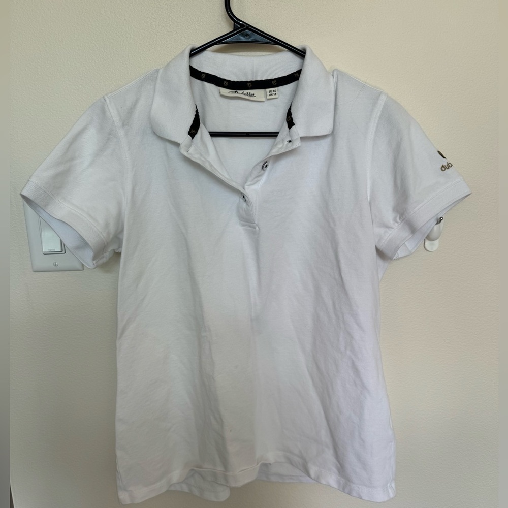 Dubarry of Ireland Women’s white polo tee. UK 14/ US 10.